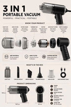 3 in 1 portable vacuum cleaner